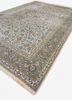 aalam blue wool hand knotted Rug - FoldShot