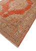 aalam red and orange wool hand knotted Rug - FoldShot aalam red and orange wool hand knotted Rug - FoldShot