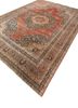aalam red and orange wool hand knotted Rug - FoldShot