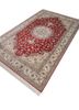 gulmarg red and orange silk hand knotted Rug - FoldShot gulmarg red and orange silk hand knotted Rug - FoldShot