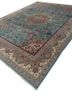 aalam green wool hand knotted Rug - FoldShot