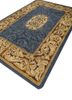 aalam blue wool hand knotted Rug - FoldShot aalam blue wool hand knotted Rug - FoldShot