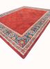 aalam red and orange wool hand knotted Rug - FoldShot