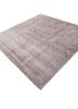 aalam beige and brown wool and silk hand knotted Rug - FoldShot