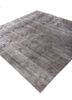 azalea grey and black wool and silk hand knotted Rug - FoldShot