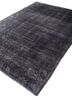 azalea grey and black wool and silk hand knotted Rug - FoldShot