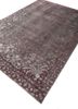 aalam red and orange wool and silk hand knotted Rug - FoldShot