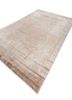 aalam beige and brown wool and silk hand knotted Rug - FoldShot