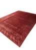 aalam red and orange wool and silk hand knotted Rug - FoldShot aalam red and orange wool and silk hand knotted Rug - FoldShot
