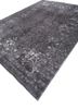 azalea grey and black wool and silk hand knotted Rug - FoldShot