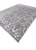 aurora grey and black wool and silk hand knotted Rug - FoldShot