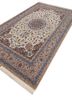 aalam blue wool and silk hand knotted Rug - FoldShot aalam blue wool and silk hand knotted Rug - FoldShot