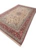aalam red and orange wool and silk hand knotted Rug - FoldShot aalam red and orange wool and silk hand knotted Rug - FoldShot