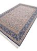 aalam blue wool and silk hand knotted Rug - FoldShot aalam blue wool and silk hand knotted Rug - FoldShot