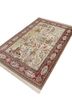 gulmarg red and orange silk hand knotted Rug - FoldShot gulmarg red and orange silk hand knotted Rug - FoldShot