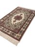 aalam ivory wool hand knotted Rug - FoldShot aalam ivory wool hand knotted Rug - FoldShot