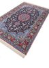 aalam blue wool and silk hand knotted Rug - FoldShot aalam blue wool and silk hand knotted Rug - FoldShot