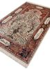 gulmarg red and orange silk hand knotted Rug - FoldShot gulmarg red and orange silk hand knotted Rug - FoldShot