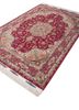 aalam pink and purple wool and silk hand knotted Rug - FoldShot aalam pink and purple wool and silk hand knotted Rug - FoldShot