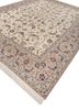 aalam red and orange wool and silk hand knotted Rug - FoldShot