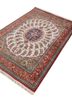 gulmarg red and orange silk hand knotted Rug - FoldShot
