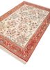 gulmarg red and orange silk hand knotted Rug - FoldShot
