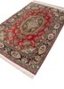 gulmarg red and orange silk hand knotted Rug - FoldShot gulmarg red and orange silk hand knotted Rug - FoldShot