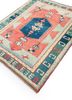 nuray red and orange wool hand knotted Rug - FoldShot