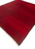 nayaab red and orange wool flat weaves Rug - FoldShot