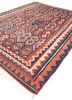 nayaab red and orange wool flat weaves Rug - FoldShot