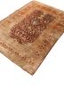 gulmarg beige and brown silk hand knotted Rug - FoldShot gulmarg beige and brown silk hand knotted Rug - FoldShot