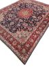 aalam blue wool hand knotted Rug - FoldShot aalam blue wool hand knotted Rug - FoldShot