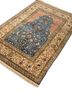 aalam red and orange bamboo silk and zari hand knotted Rug - FoldShot aalam red and orange bamboo silk and zari hand knotted Rug - FoldShot