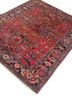 aalam red and orange wool hand knotted Rug - FoldShot aalam red and orange wool hand knotted Rug - FoldShot
