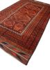 kiaan red and orange wool hand knotted Rug - FoldShot kiaan red and orange wool hand knotted Rug - FoldShot