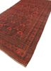 aalam red and orange wool flat weaves Rug - FoldShot
