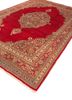 aalam red and orange wool hand knotted Rug - FoldShot aalam red and orange wool hand knotted Rug - FoldShot