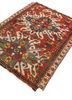 kiaan red and orange wool hand knotted Rug - FoldShot kiaan red and orange wool hand knotted Rug - FoldShot