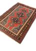 kiaan red and orange wool hand knotted Rug - FoldShot