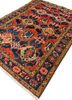 aalam blue wool hand knotted Rug - FoldShot