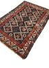 aalam blue wool flat weaves Rug - FoldShot aalam blue wool flat weaves Rug - FoldShot