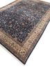 aalam blue wool hand knotted Rug - FoldShot