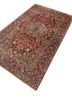 aalam red and orange wool hand knotted Rug - FoldShot aalam red and orange wool hand knotted Rug - FoldShot