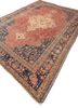 aalam red and orange wool hand knotted Rug - FoldShot aalam red and orange wool hand knotted Rug - FoldShot