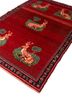 aalam red and orange wool hand knotted Rug - FoldShot aalam red and orange wool hand knotted Rug - FoldShot