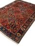 aalam red and orange wool hand knotted Rug - FoldShot aalam red and orange wool hand knotted Rug - FoldShot