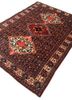 aalam pink and purple wool hand knotted Rug - FoldShot