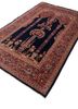 aalam blue wool hand knotted Rug - FoldShot aalam blue wool hand knotted Rug - FoldShot