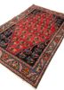 aalam red and orange wool hand knotted Rug - FoldShot aalam red and orange wool hand knotted Rug - FoldShot