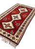aalam red and orange wool hand knotted Rug - FoldShot aalam red and orange wool hand knotted Rug - FoldShot